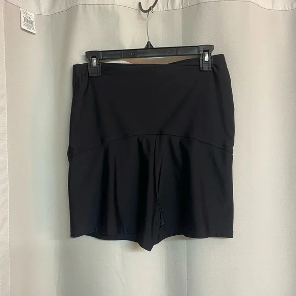 Mermaid MaternityFold Over Panel Maternity Swim Skirt W/ Boy Short Black M - Picture 2 of 4